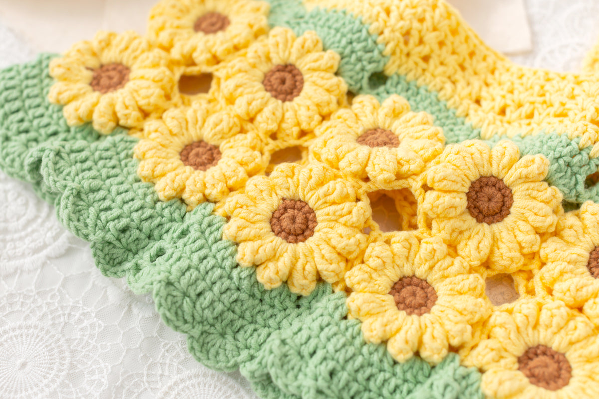 Sunflower Patchwork Dress Crochet Pattern