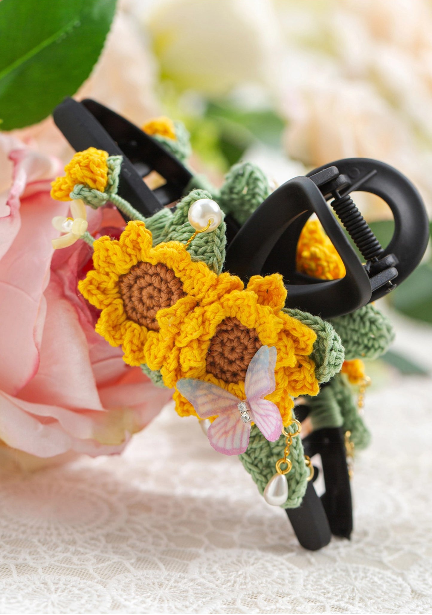 Flower Morning Hairclip Crochet Pattern
