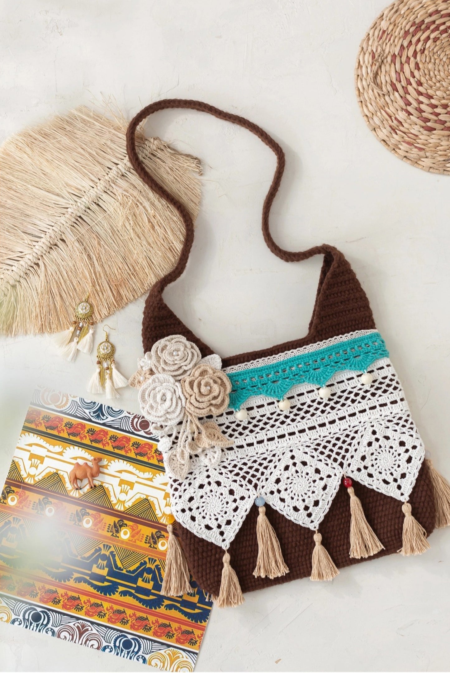 Bohemian Crossbody Bag Crochet Kit