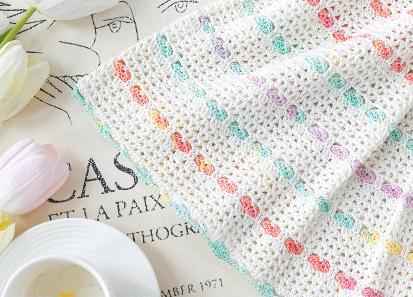 Rainbow Heart | Crochet Chart Pattern | Limited Written Instructions