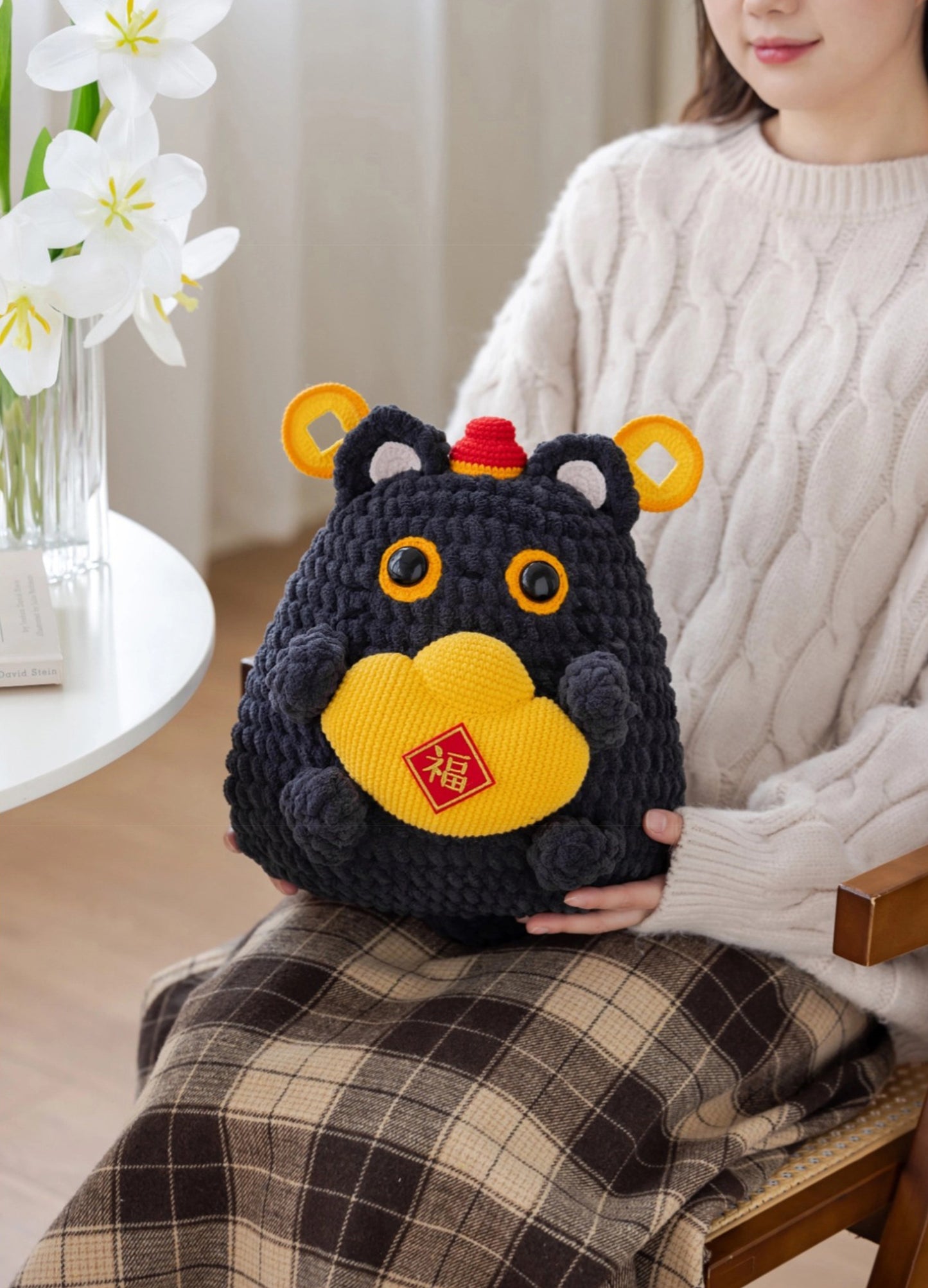 Money Cat Pillow Crochet Pattern