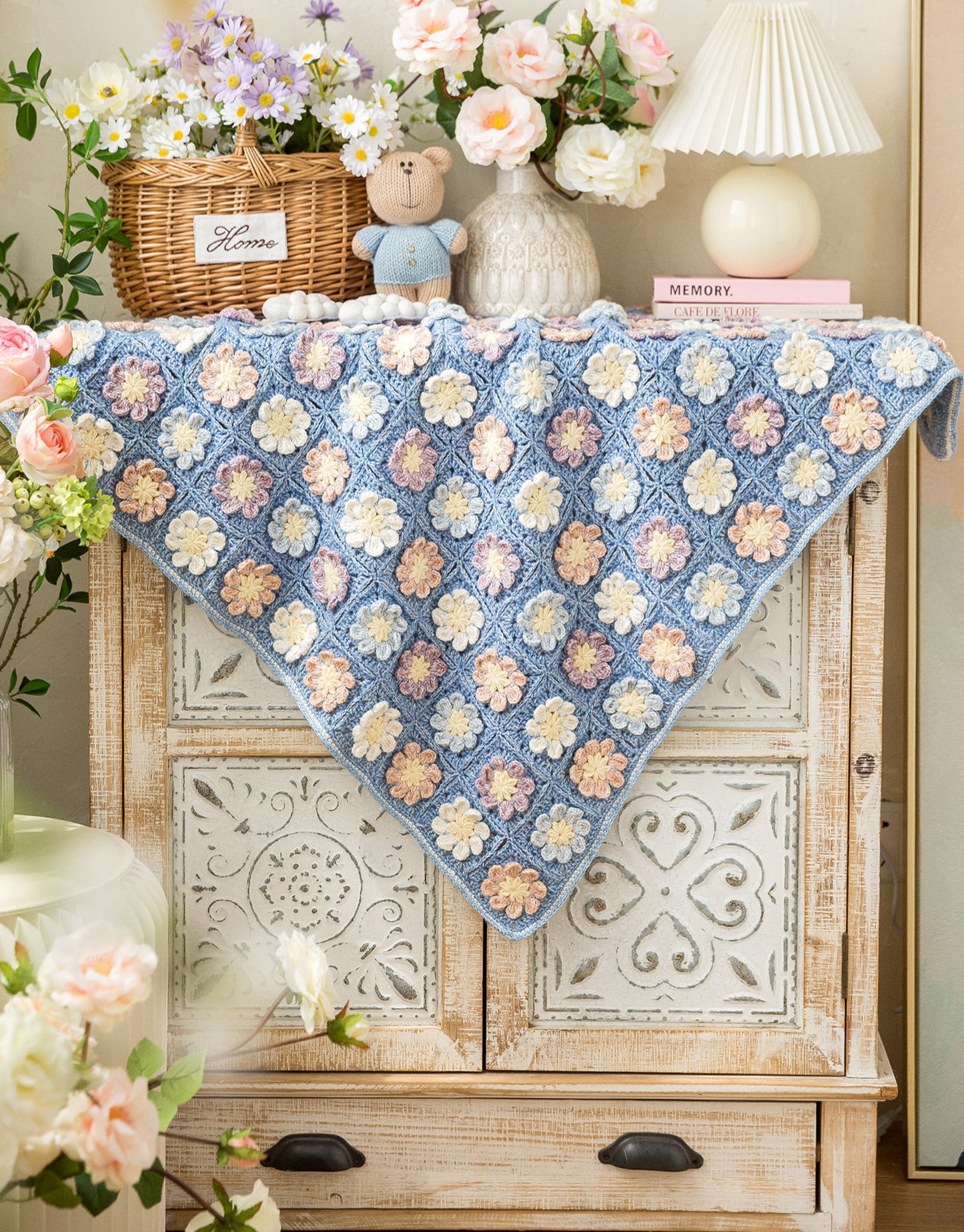 Daisy Motif Blanket Crochet Kit
