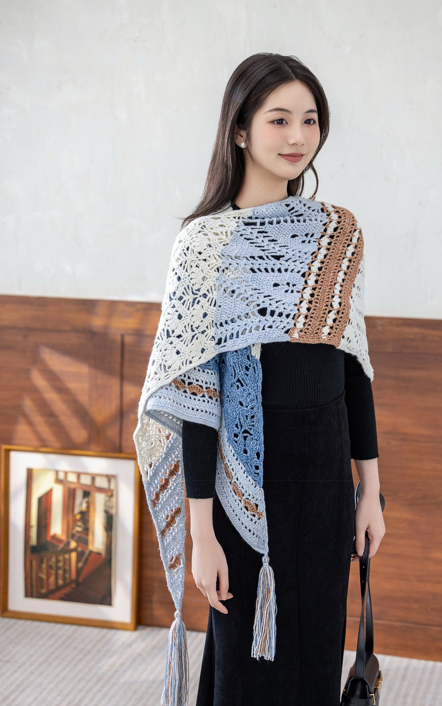 Mountain Sense Shawl Crochet Kit