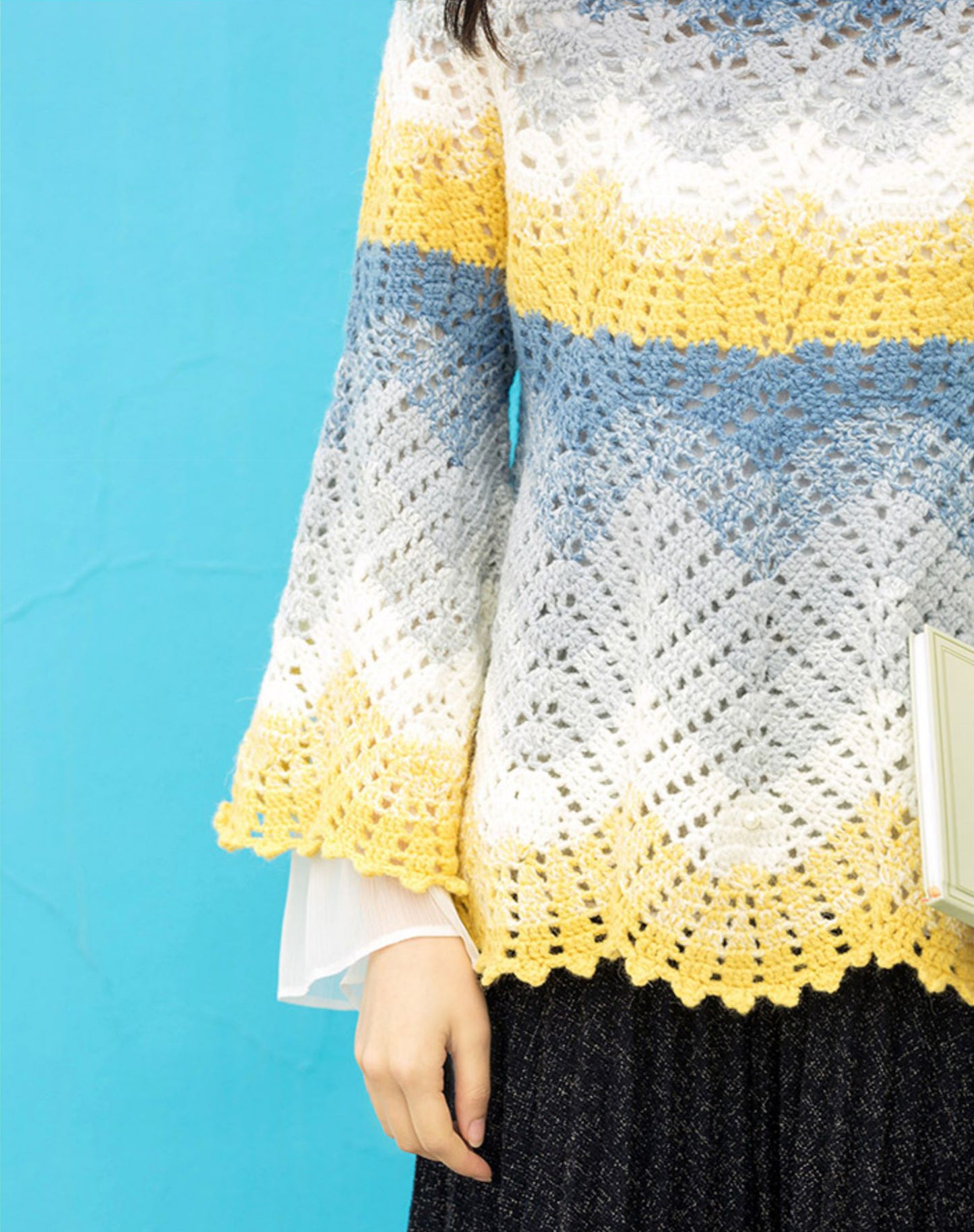 Plume Yoke Sweater Crochet Pattern