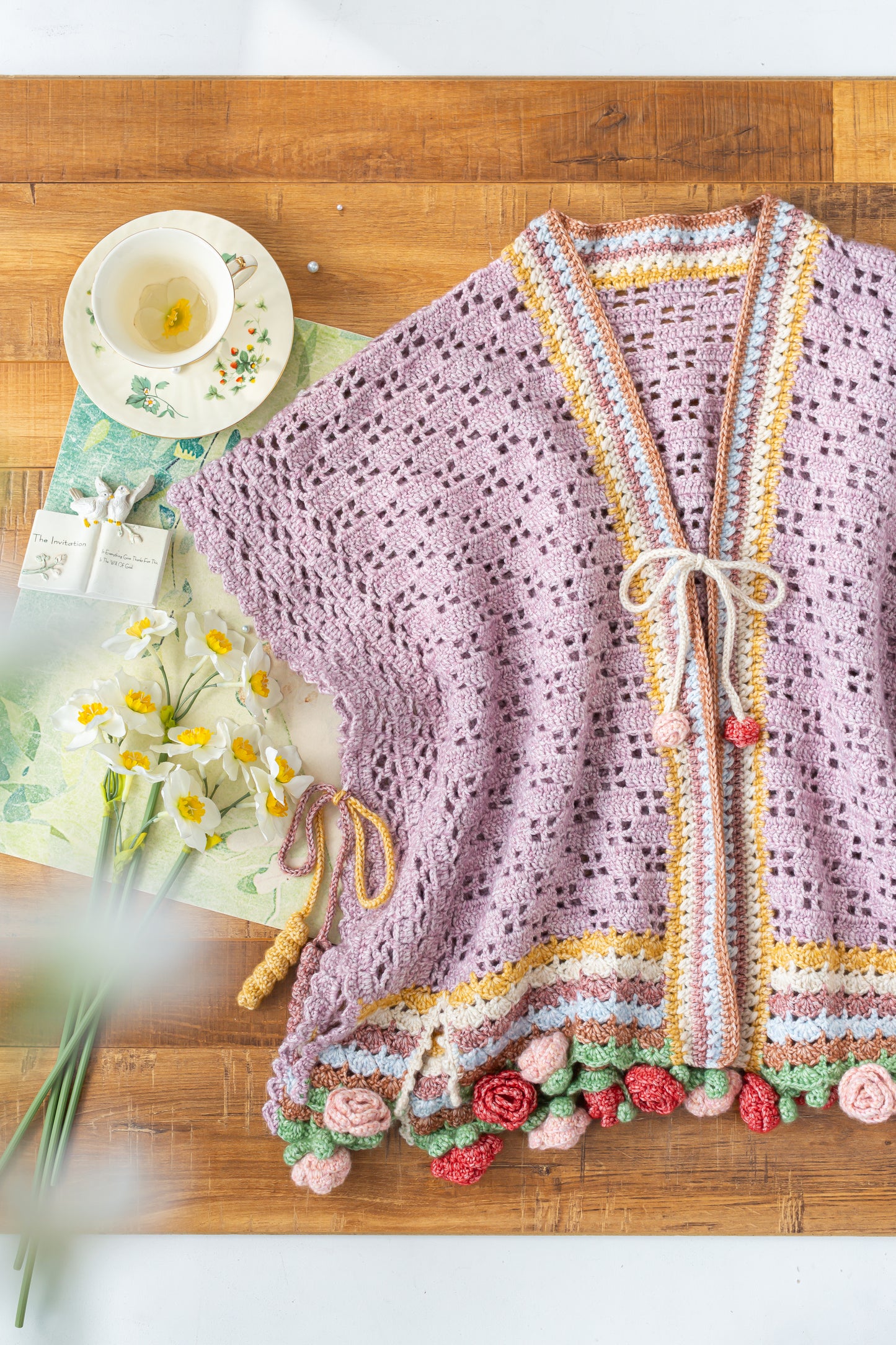 Rose Shawl Crochet Pattern