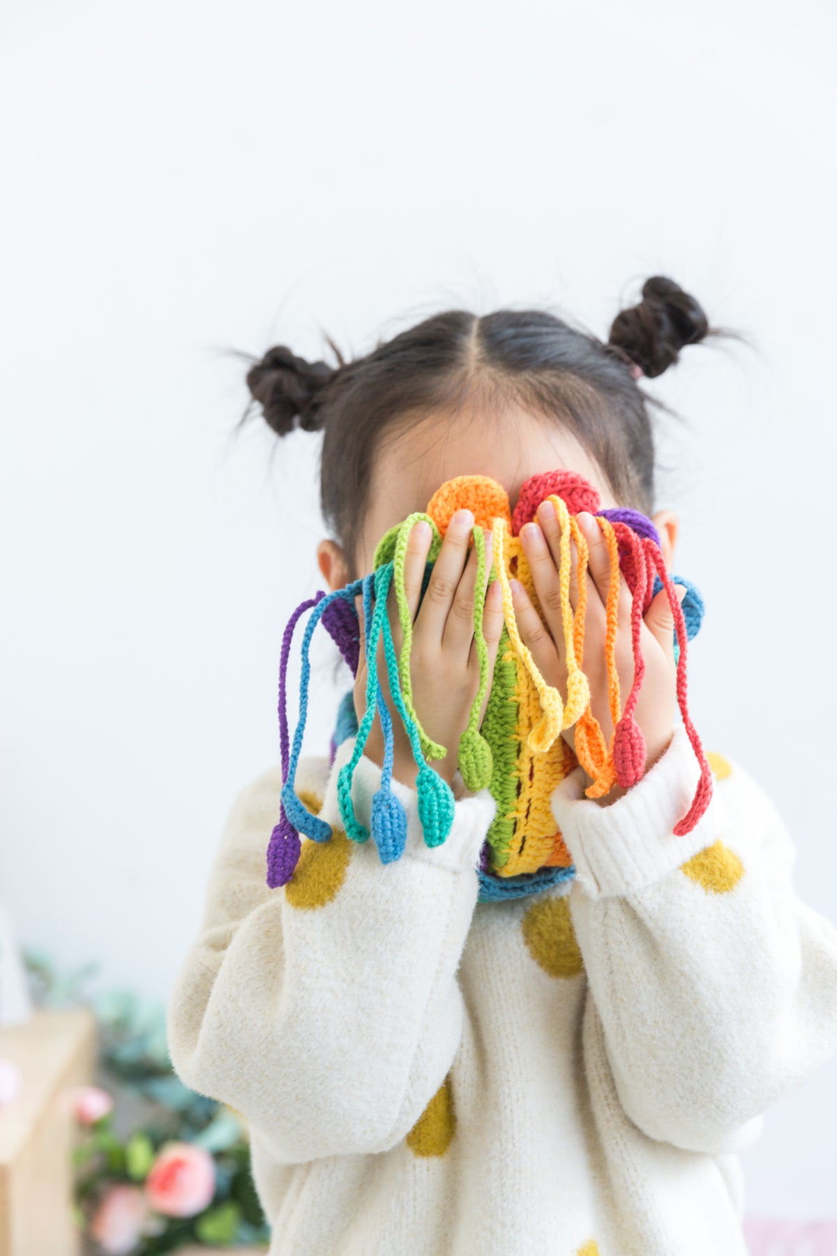 Rainbow Daisy Scarf Crochet Kit