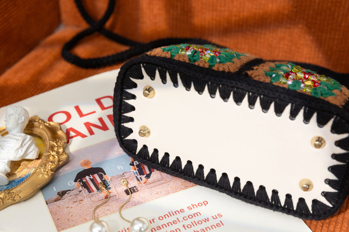 Granny Square Beads Bag Crochet Kit