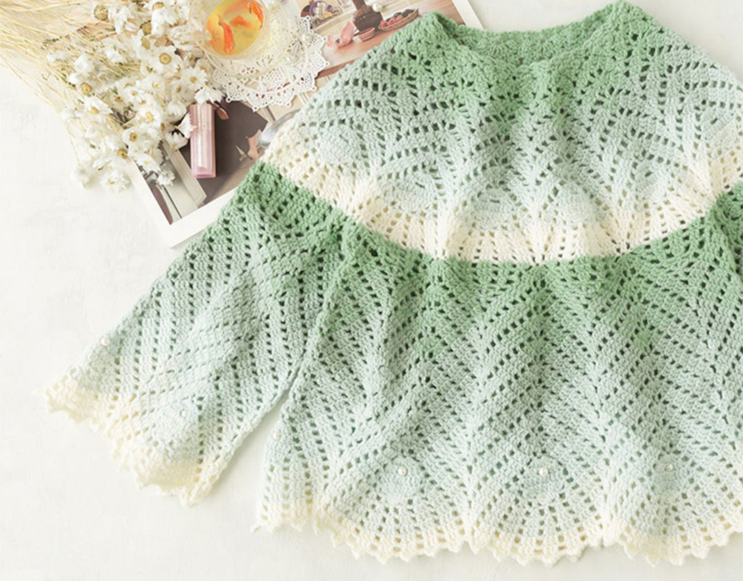 Plume Yoke Sweater Crochet Pattern
