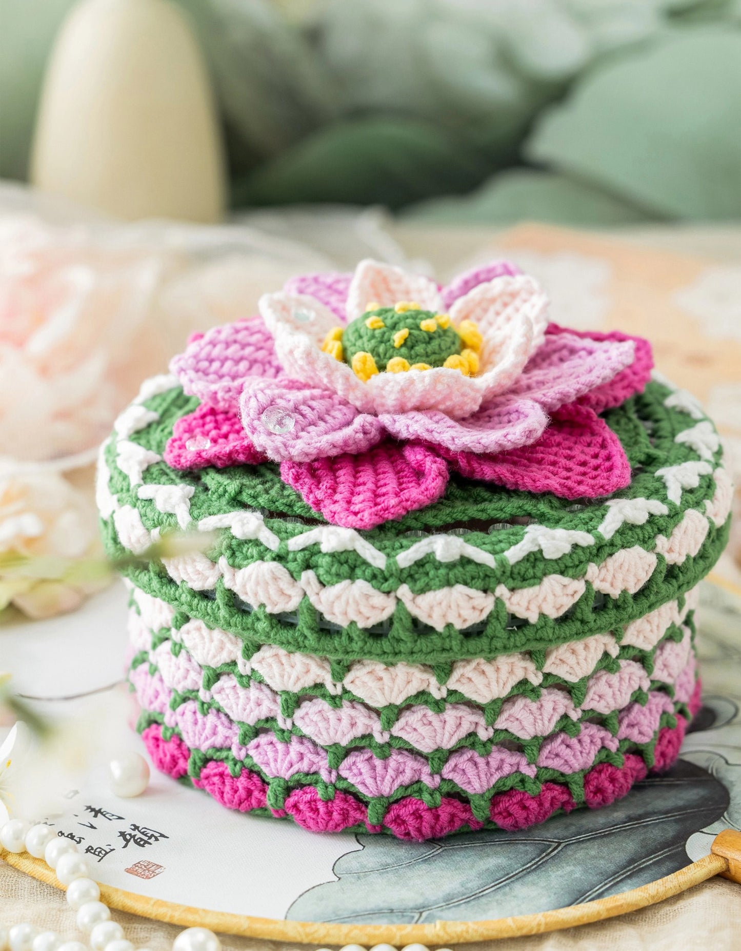 Floral Prosperity Storage Box Crochet Pattern