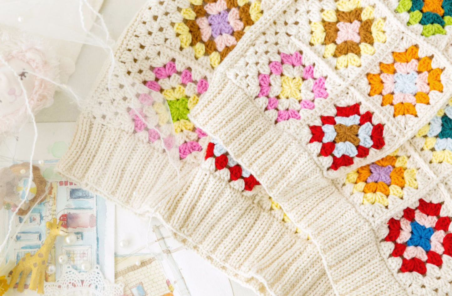 Granny Square Family Vest Crochet&Knit Pattern