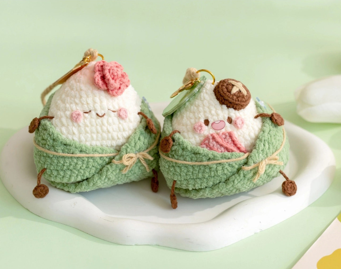 Zongzi Earphone Case Crochet Pattern