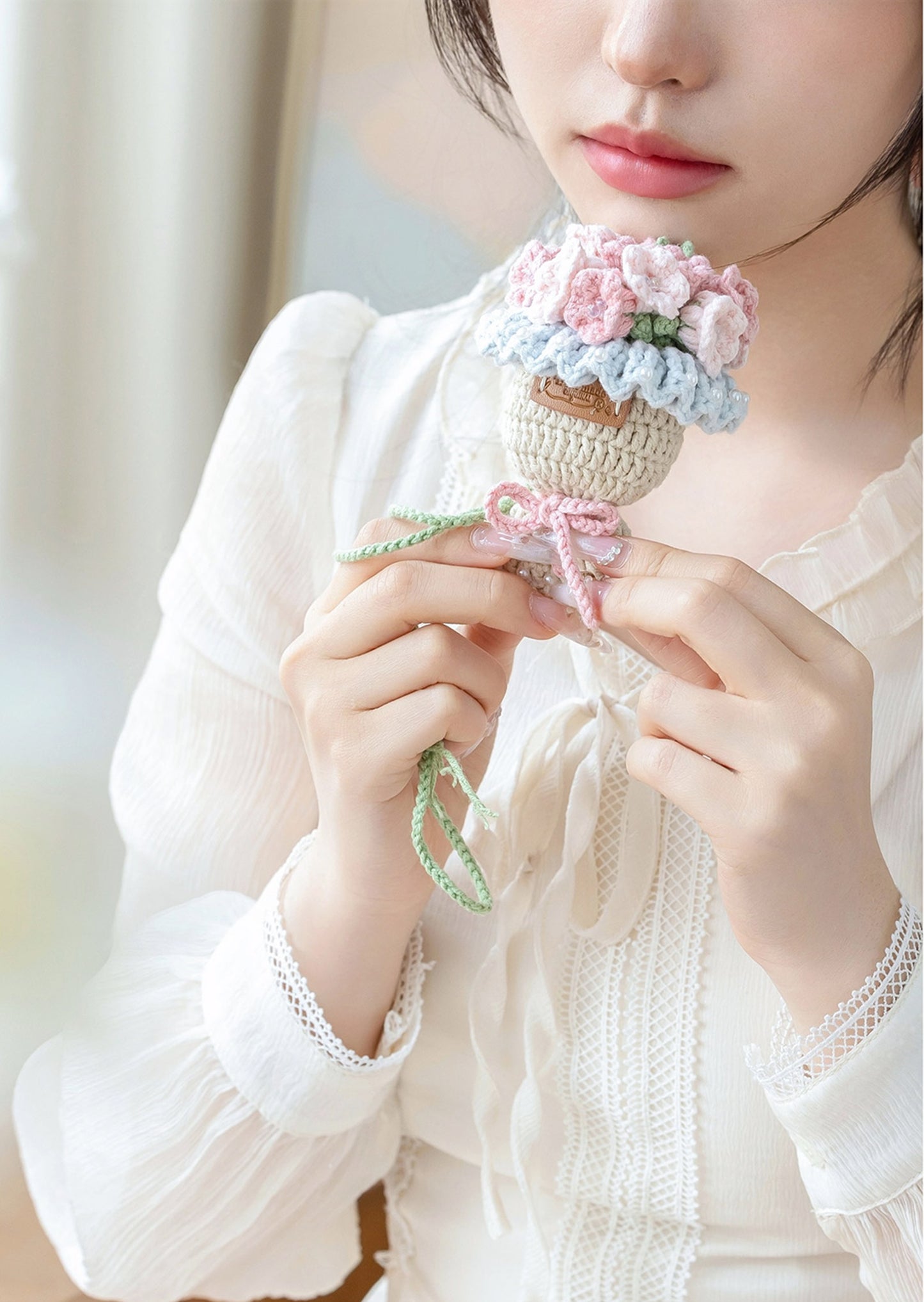 Flower Egg Pouch Crochet Yarn Kit