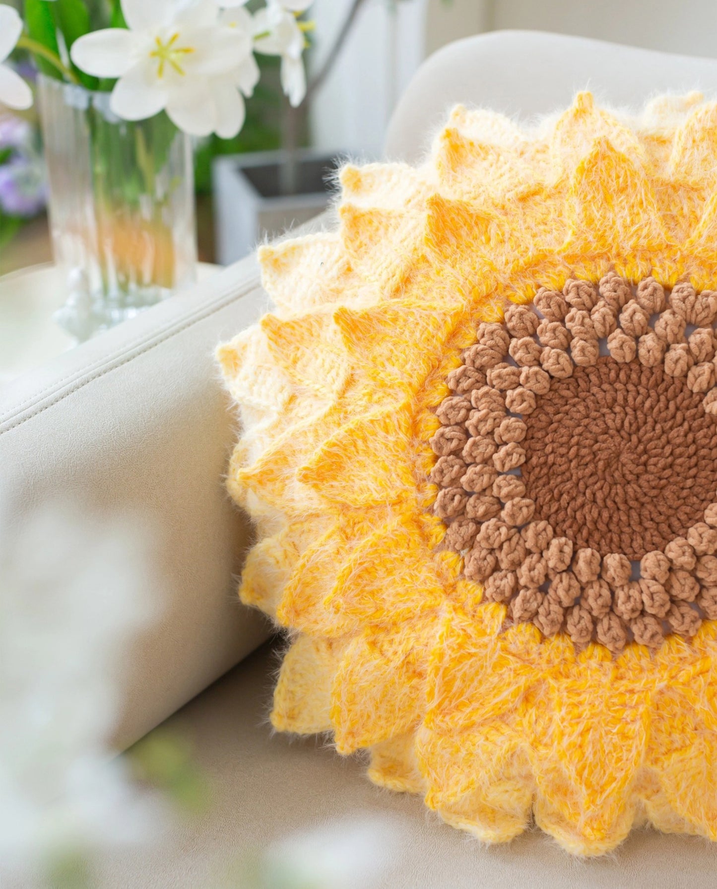 Ombré Bloom Pillow Crochet Pattern