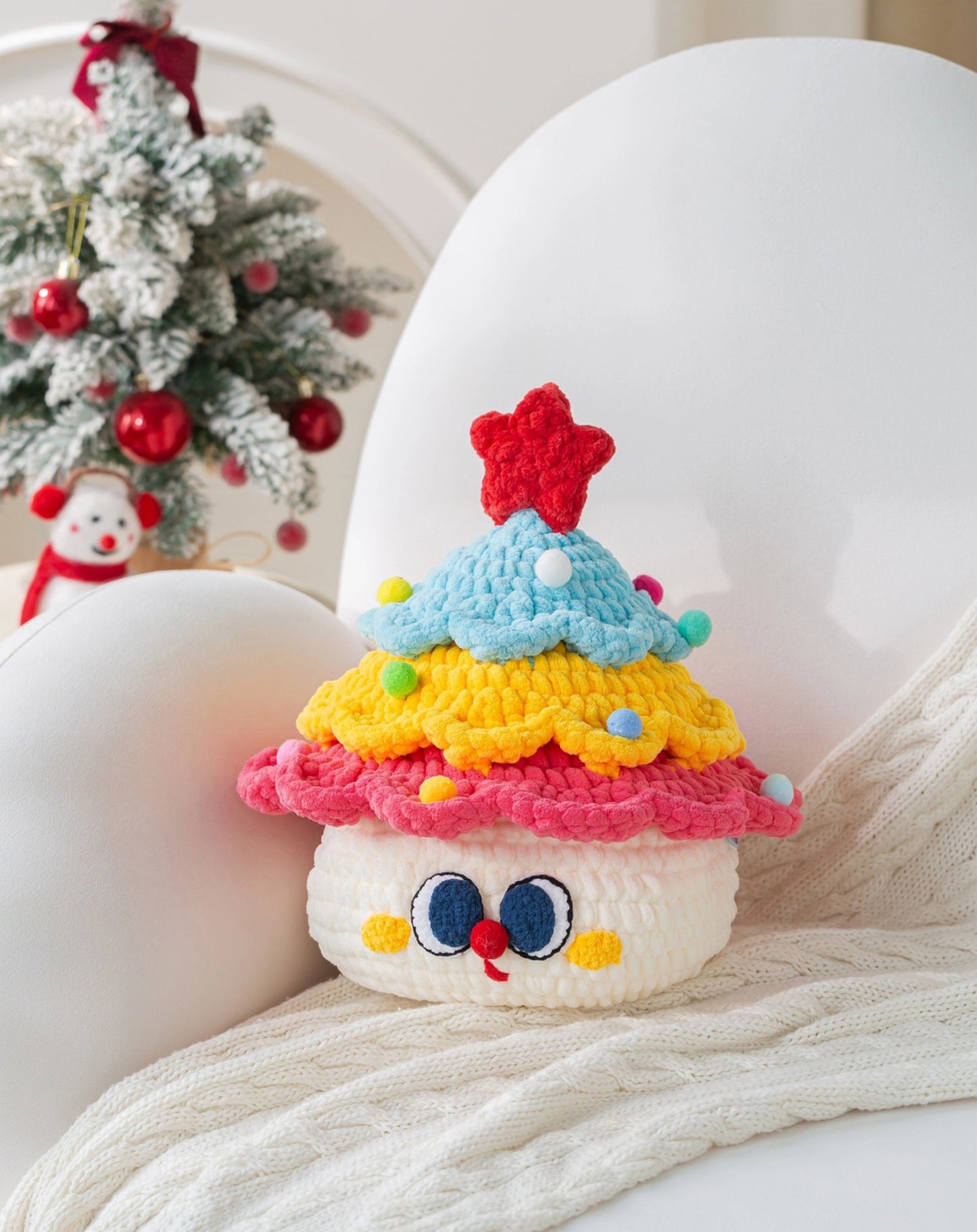 Christmas Tree Pillow Crochet Kit