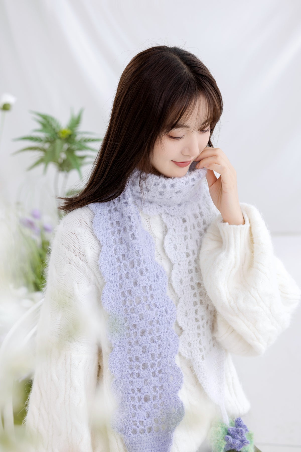 Hydrangea Scarf Crochet Pattern