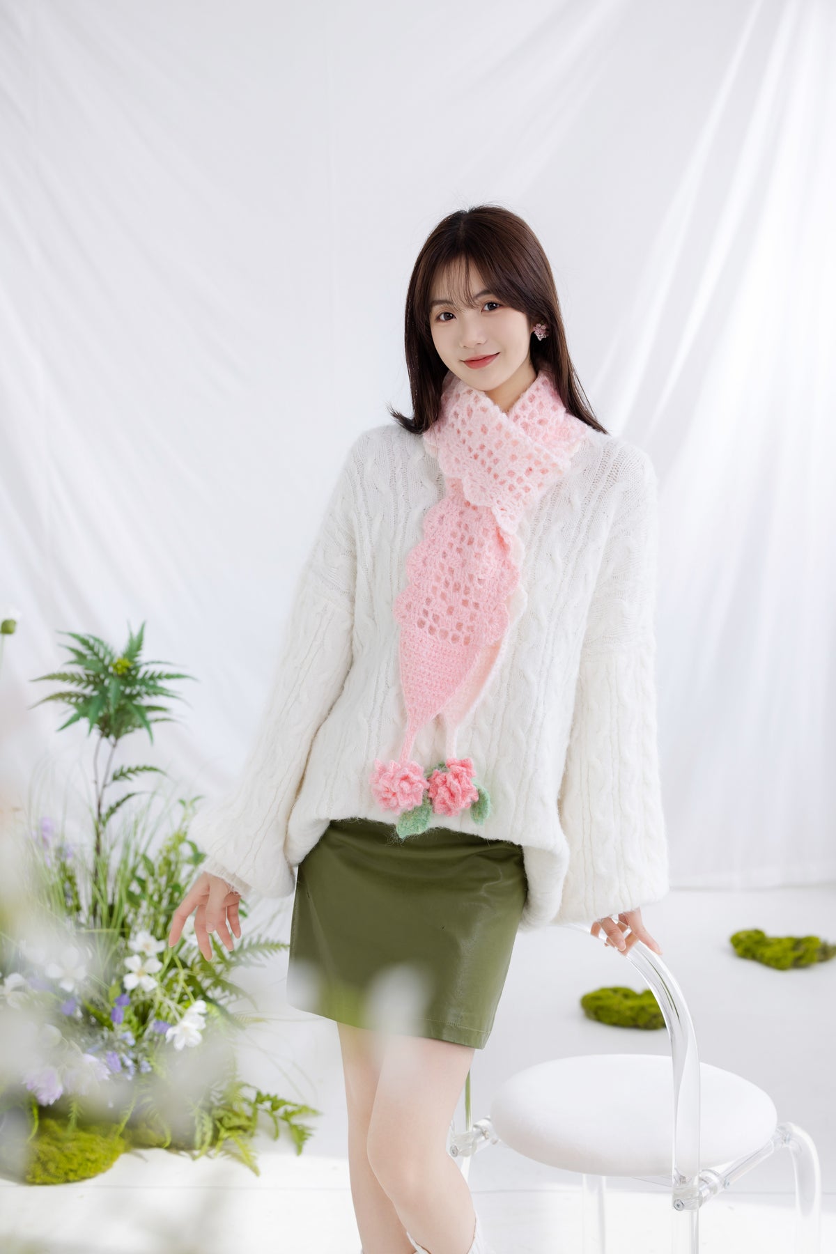 Hydrangea Scarf Crochet Pattern