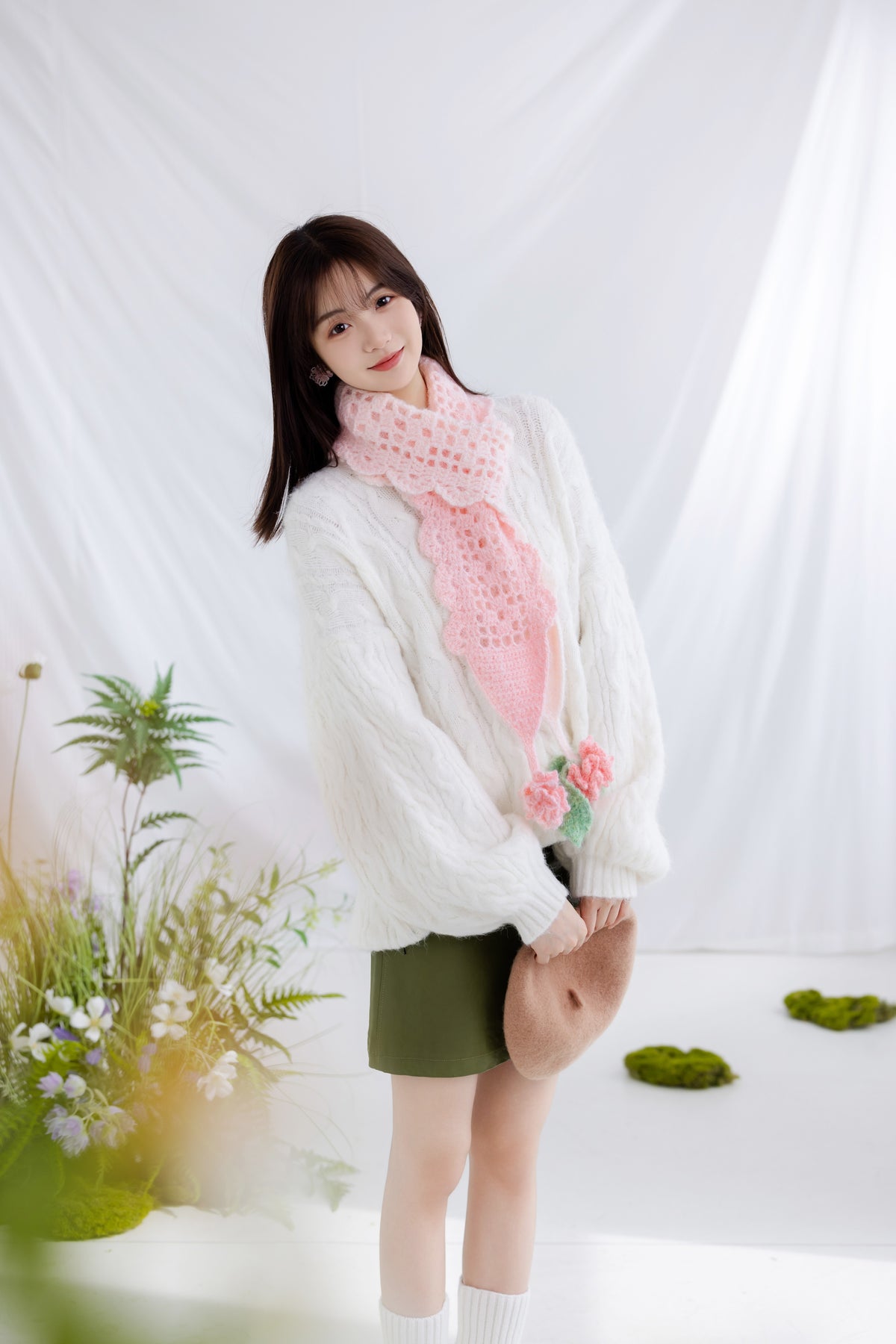 Hydrangea Scarf Crochet Pattern