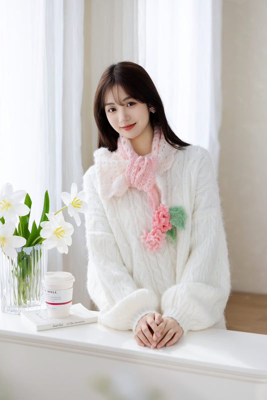 Hydrangea Scarf Crochet Kit