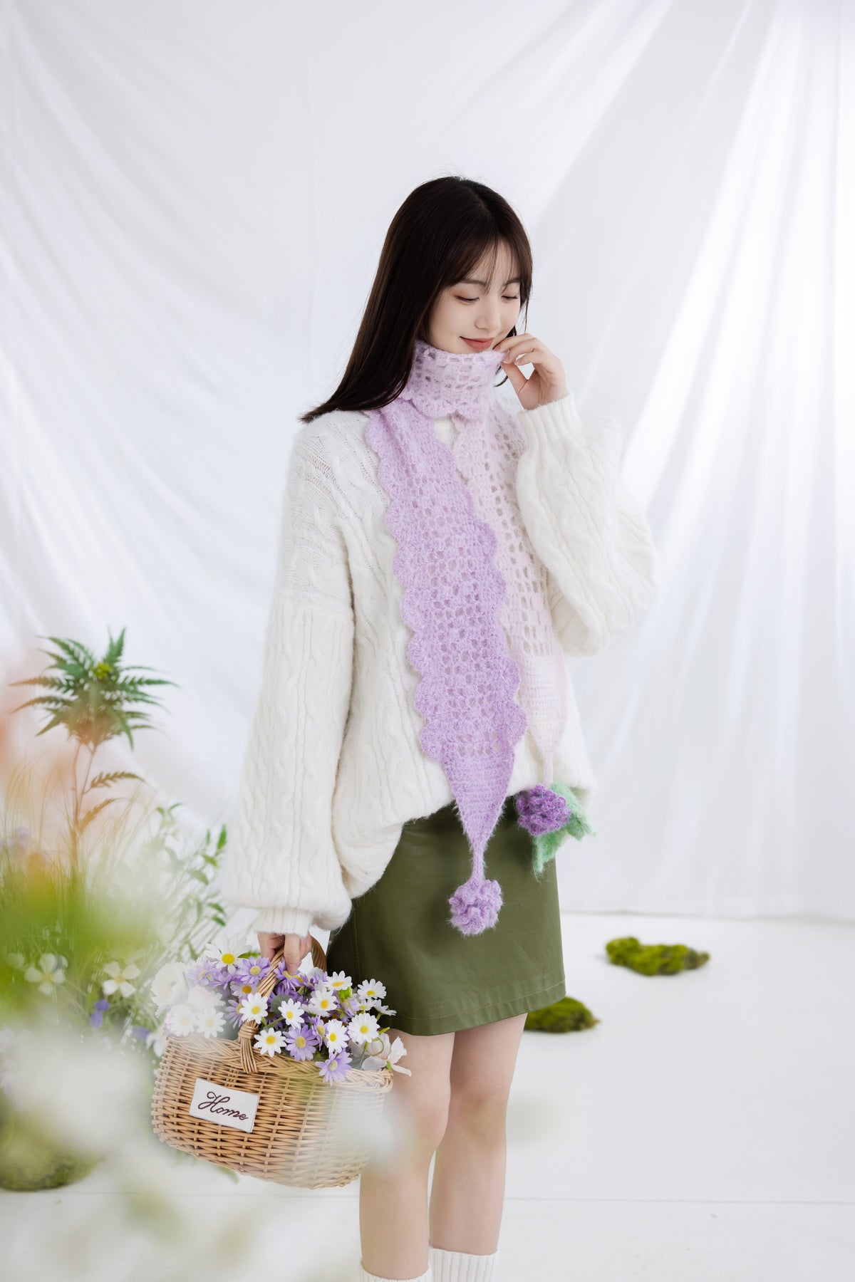 Hydrangea Scarf Crochet Pattern