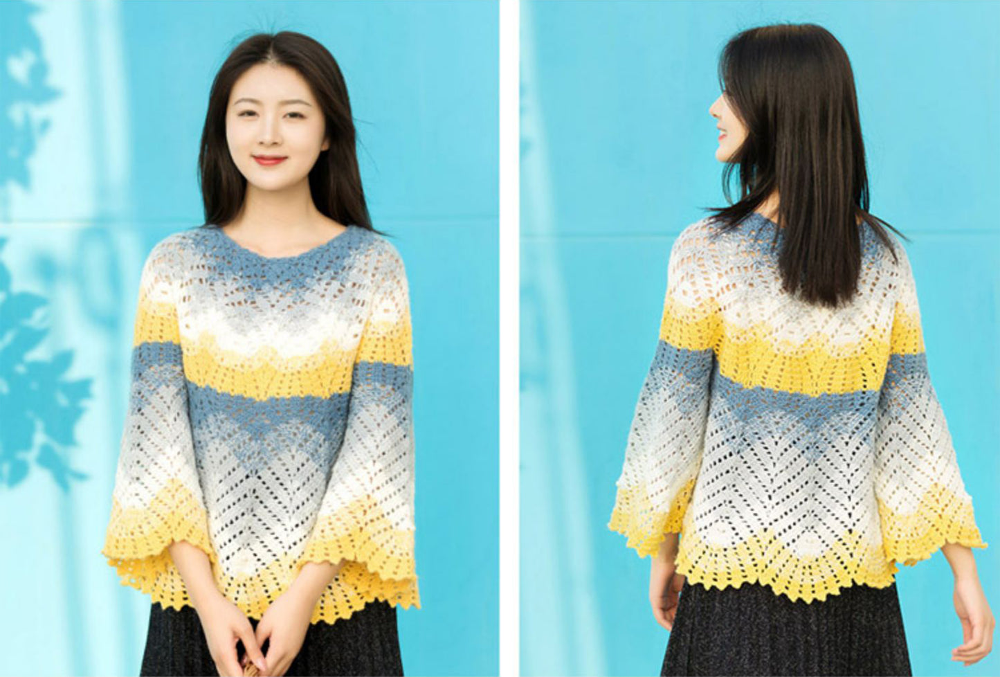 Plume Yoke Sweater Crochet Pattern