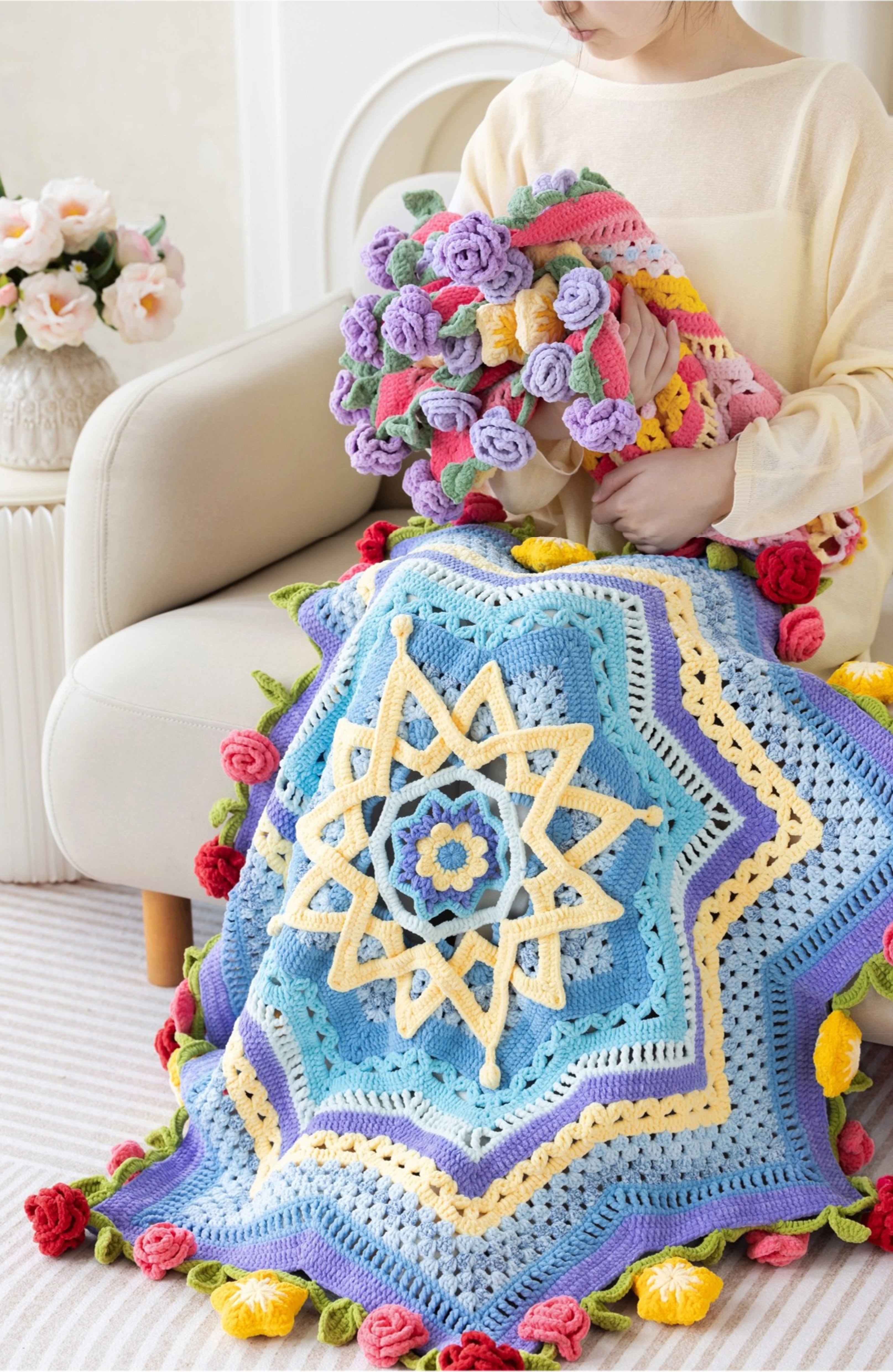 スターライトブーケかぎ針編みキット – Susan's Family Crochet Yarn