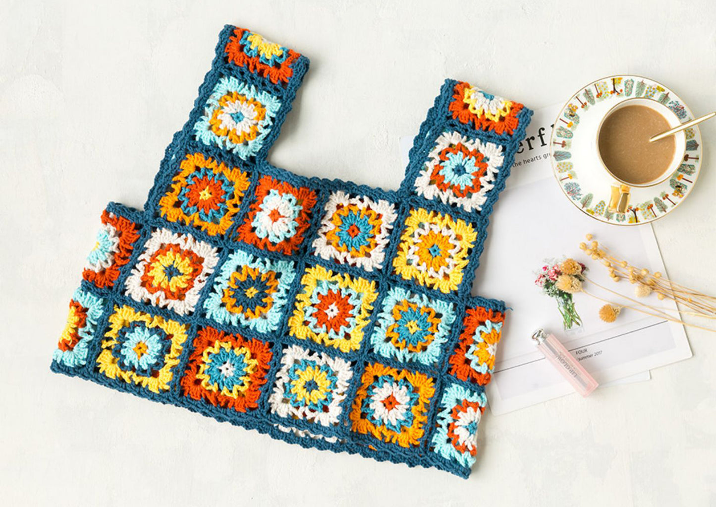 Granny Square Vest Crochet Pattern