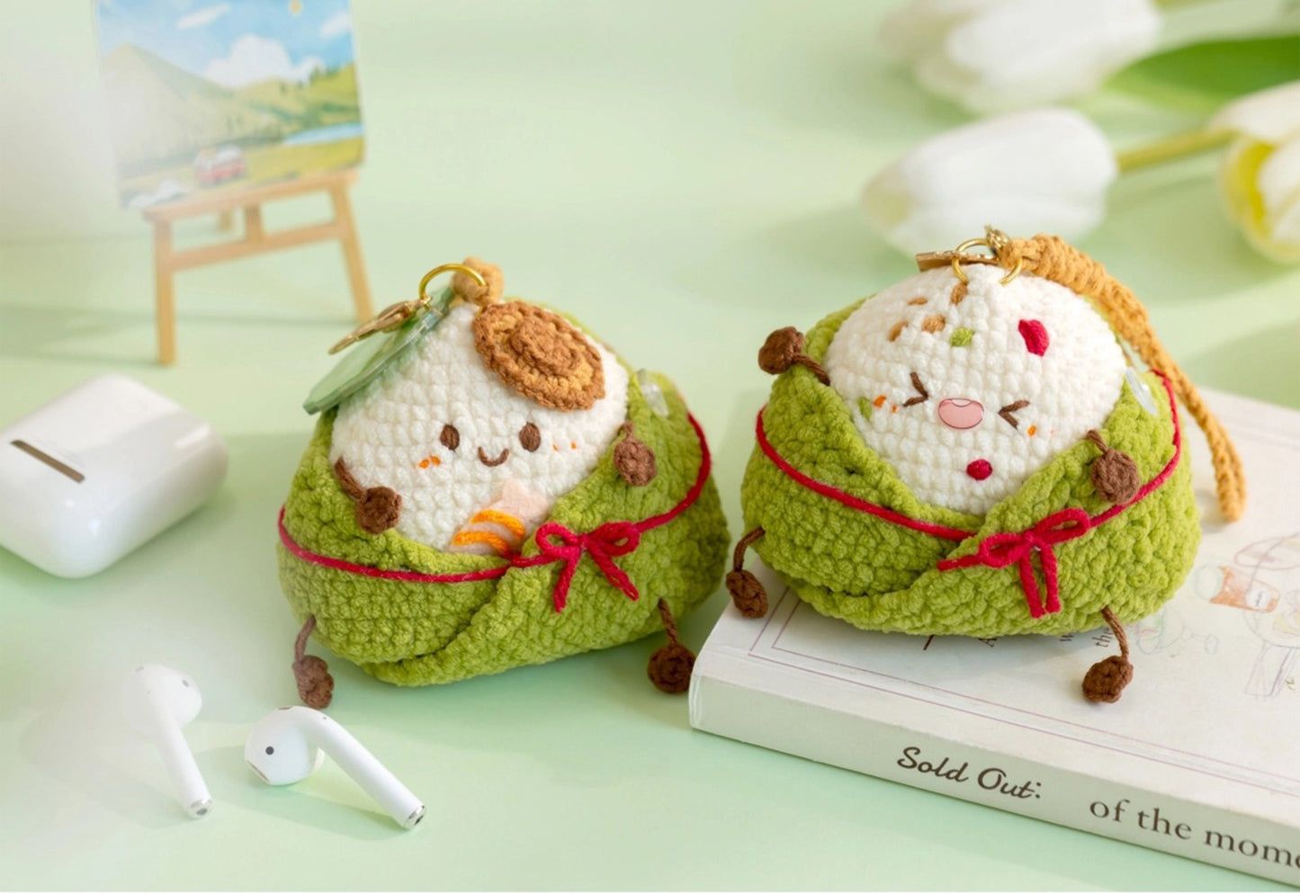 Zongzi Earphone Case Crochet Pattern
