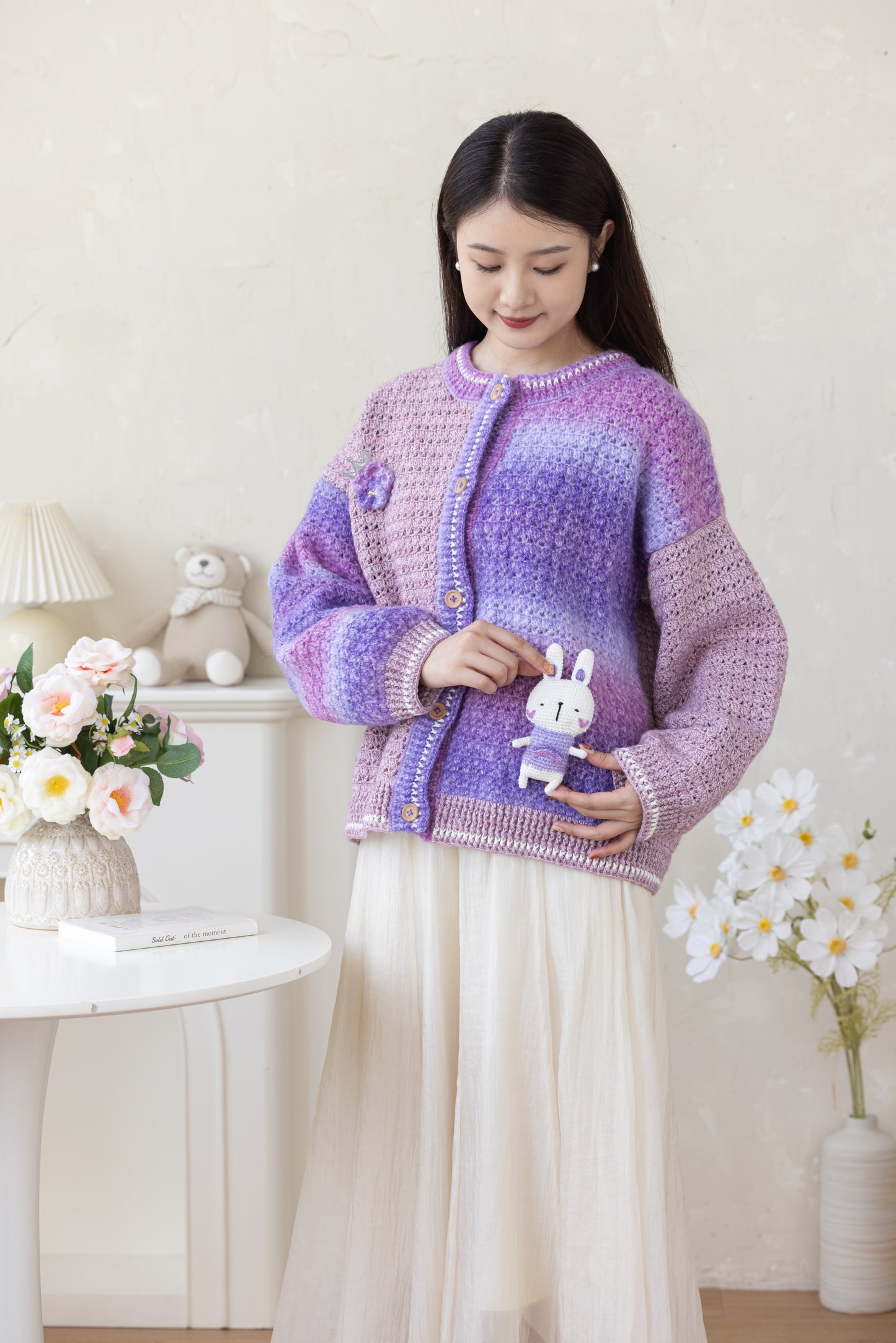 Joyful Cardigan Crochet Kit (Chinese Pattern Only)
