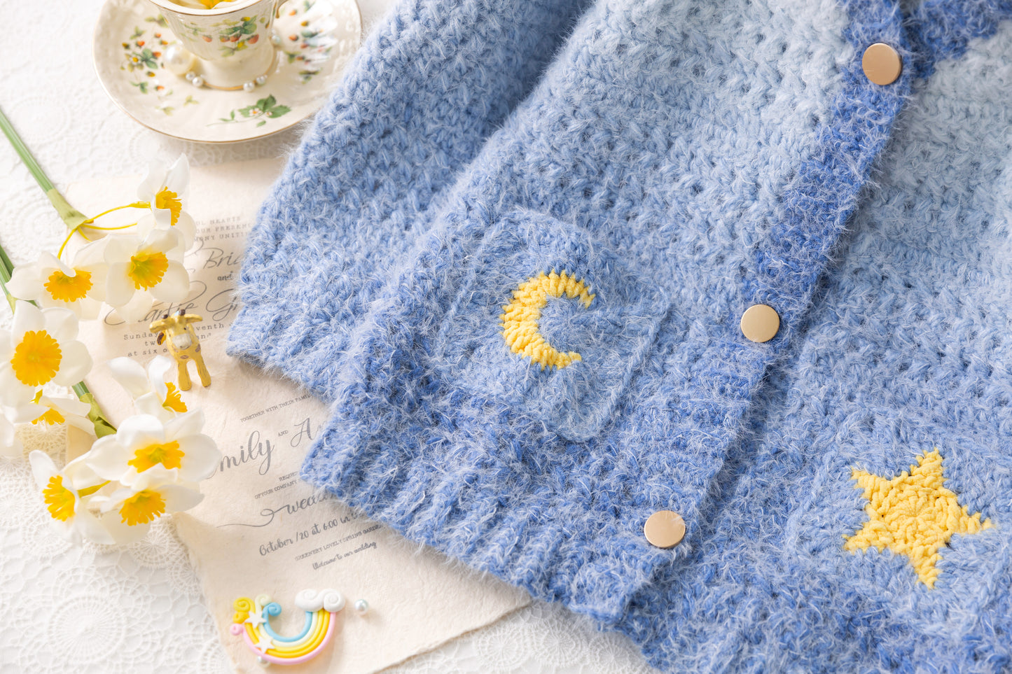 Star Moon Cardigan Crochet Pattern