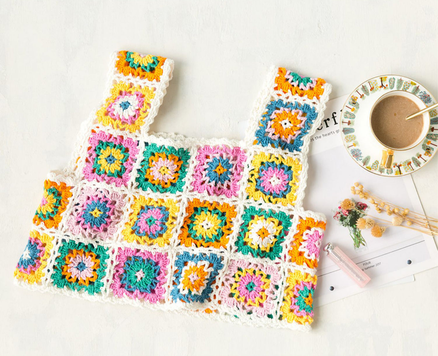 Granny Square Vest Crochet Pattern