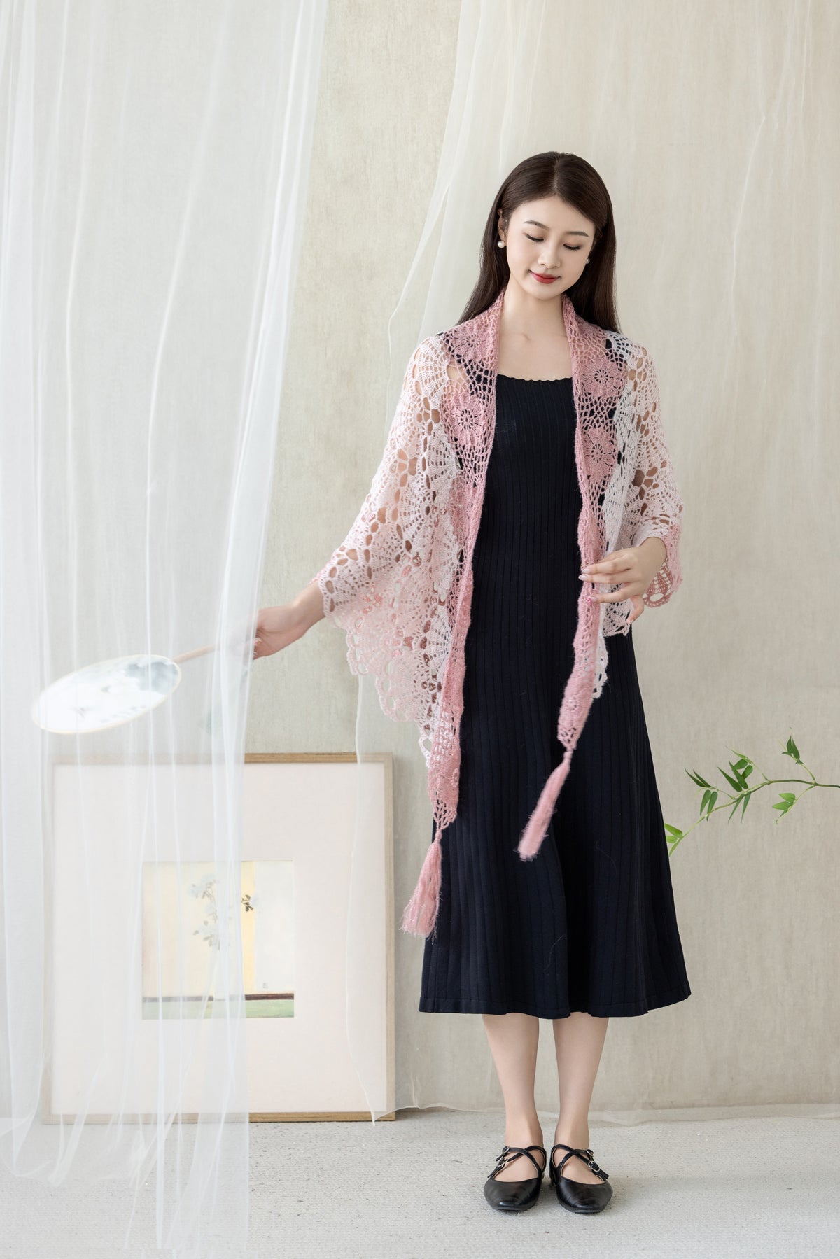 Shell-Glint Shawl Crochet Pattern