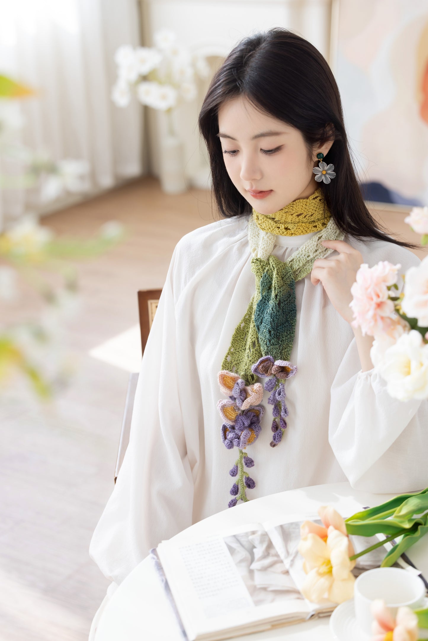 Wisteria Scarf Crochet Pattern