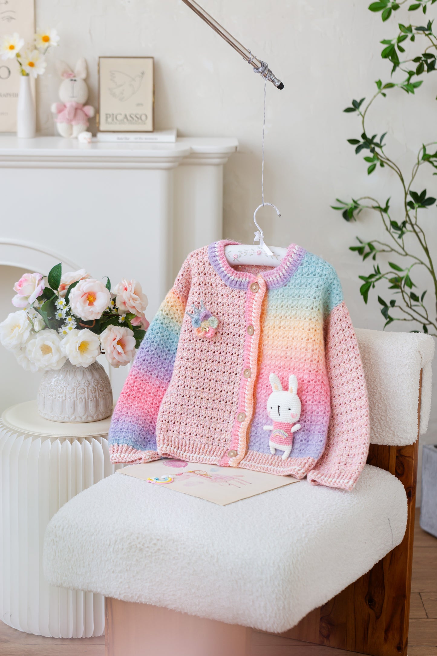 Joyful Cardigan Crochet Kit (Chinese Pattern Only)