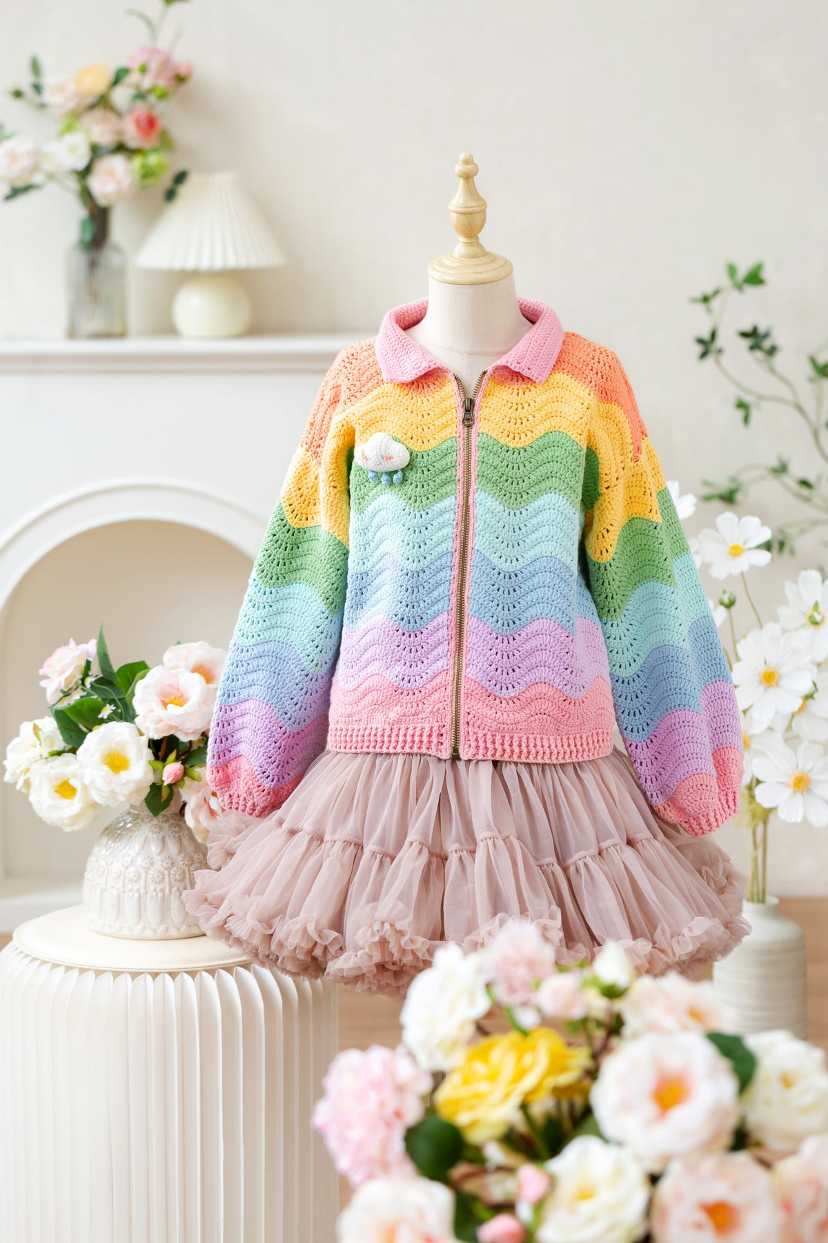 Rainbow Ripple Jacket Crochet Pattern