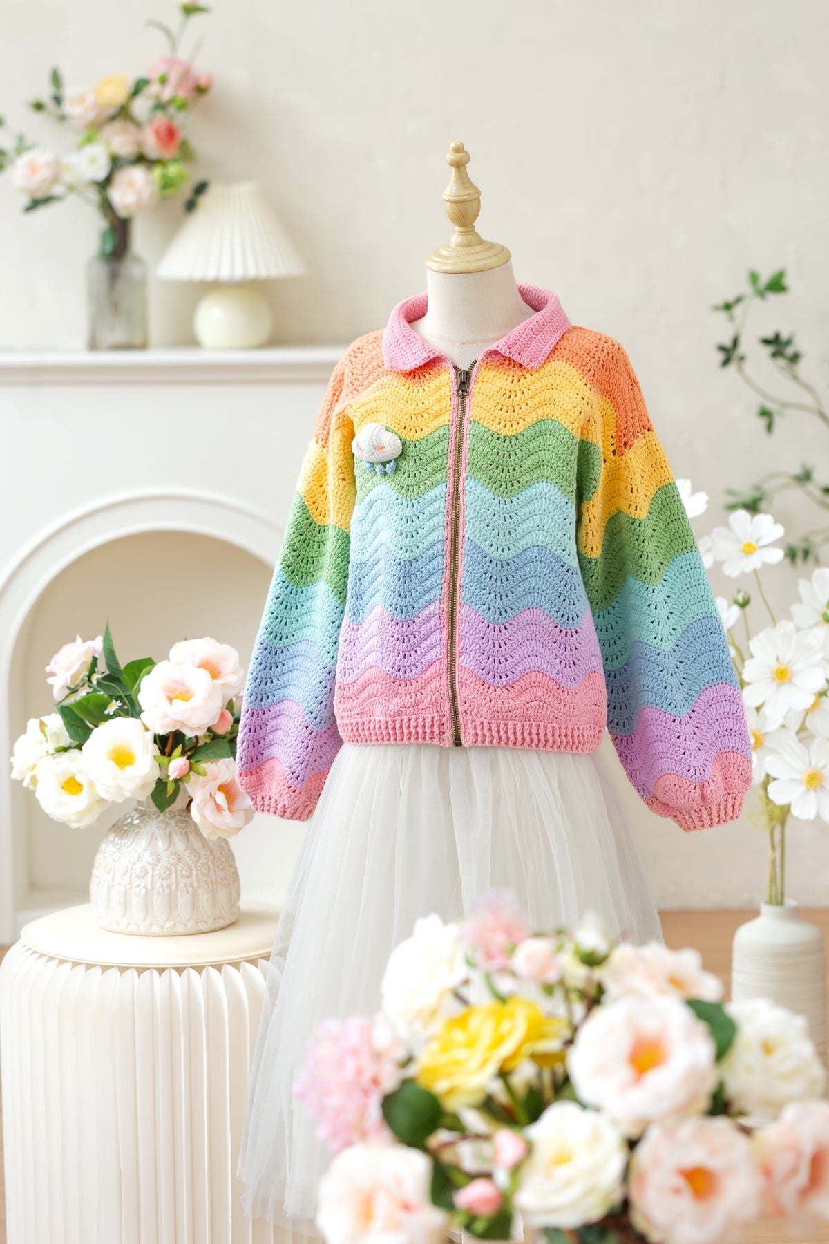 Rainbow Ripple Jacket Crochet Pattern