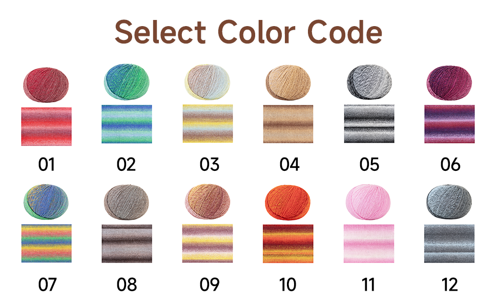 Susan's Family Sudden Impression Gradient Yarn-2 pack/4 pack 【US Warehouse】