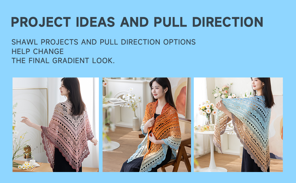 Susan's Family Summer Bloom Gradient Cotton Yarn -2 pack 【US Warehouse】