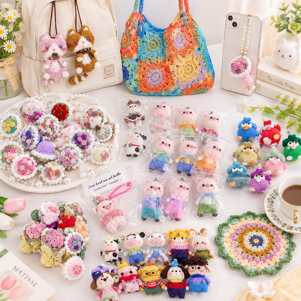 Handmade Crochet Decorative Set | US Warehouse