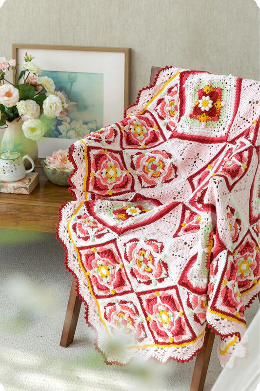 Fortune Bloom Blanket Crochet Yarn Kit