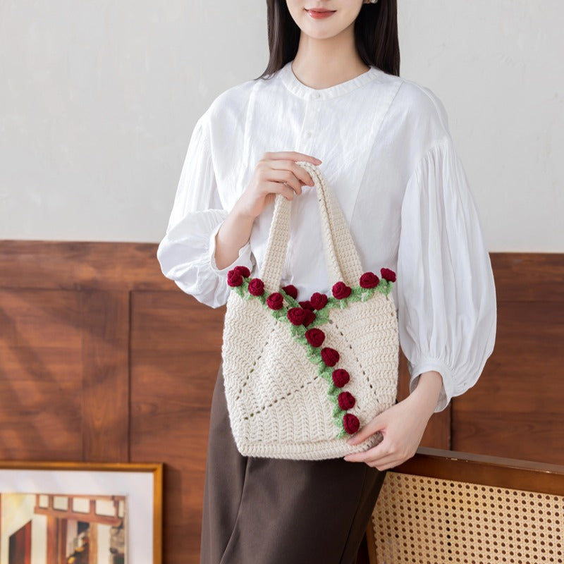 Rose Flower Bag Crochet Pattern