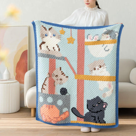 Meow Pixel Blanket Crochet Pattern