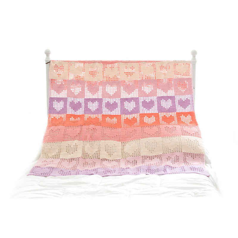 Heart Baby Blanket Crochet Kit