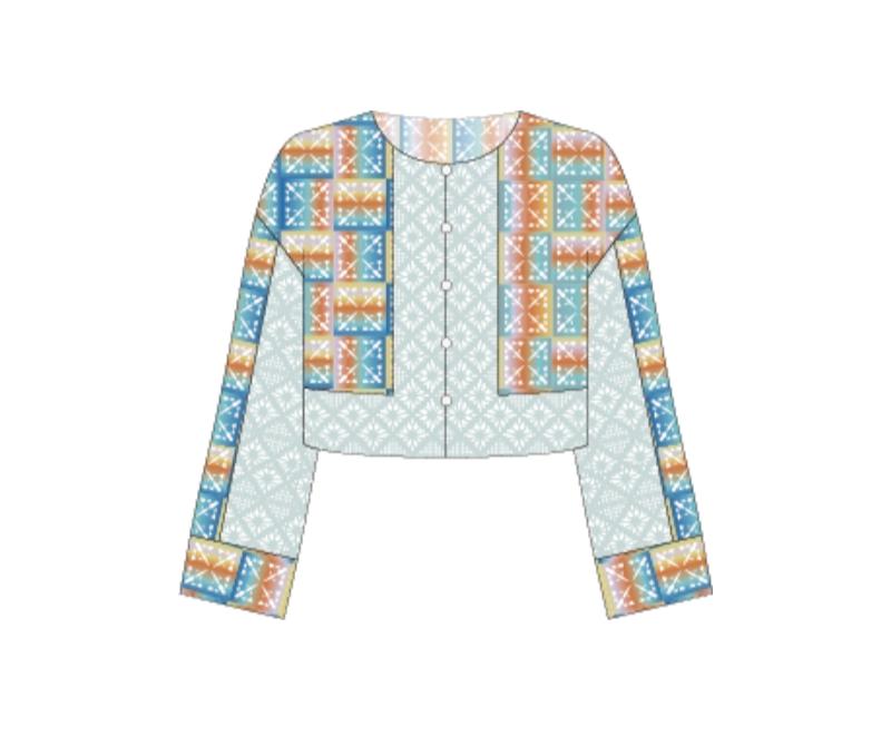 Jade Color Cardigan Crochet Yarn Kit