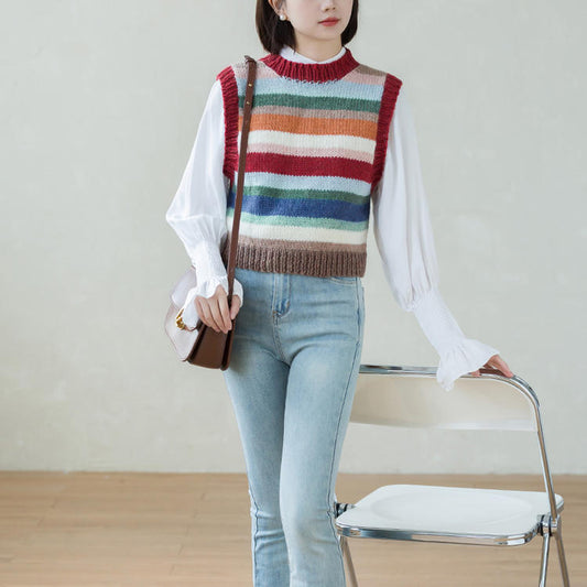 Vintage Stripe Vest Knit Pattern