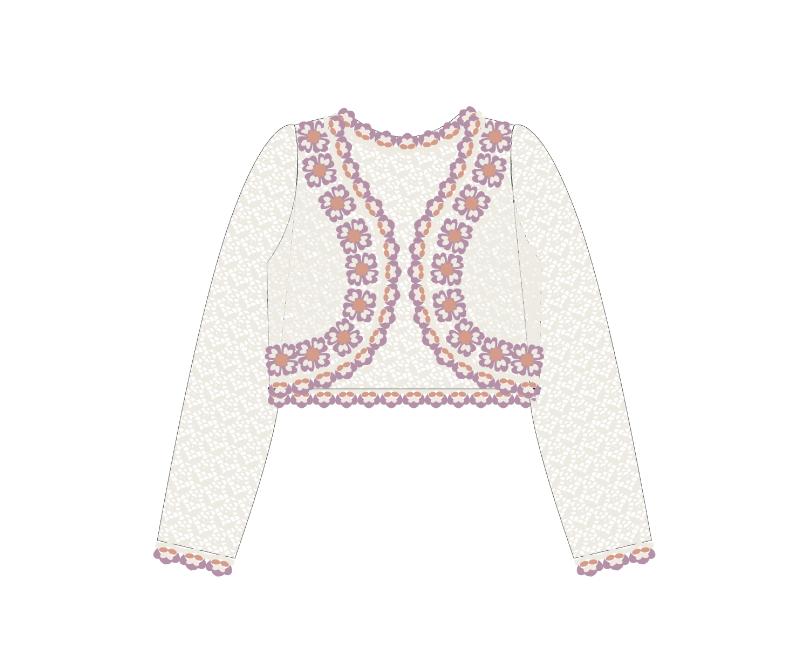 Elegant Crystal Cardigan Crochet Yarn Kit | Secret Garden Series | Susan's Family