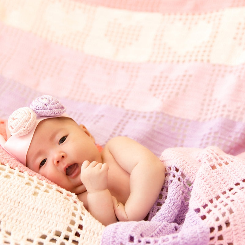 Heart Baby Blanket Crochet Kit