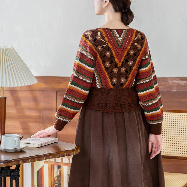 Abendglühender Pullover Häkelgarn Kitl | Retro-Nostalgie-Serie | Susans Familie