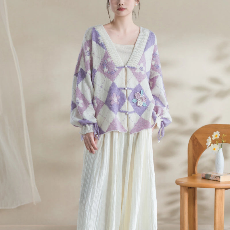 Peach Blossom Shuitian Cardigan Knit Digital Pattern