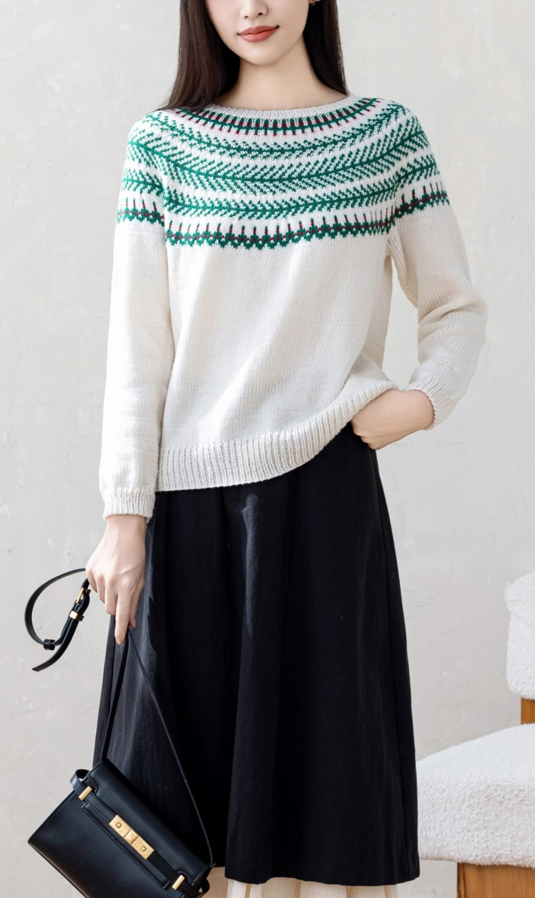 Merry Christmas Yoke Knit Kit