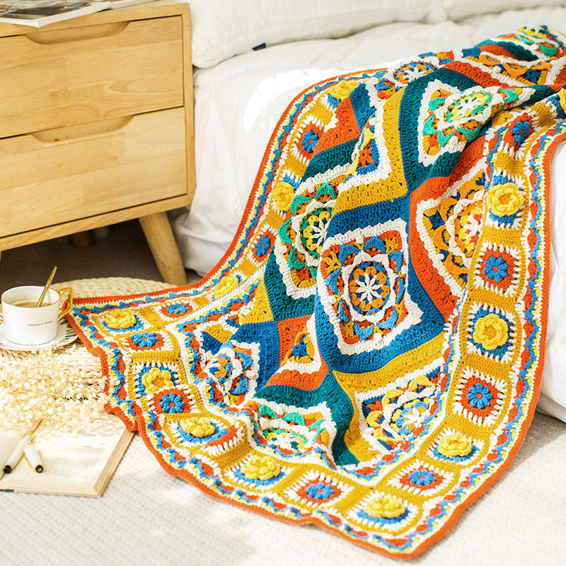 Persian Flower Blanket Crochet Yarn Kit